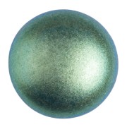 Cabochon rotondo di vetro di Puca® 25 mm Green Turquoise Metallic Mat x1