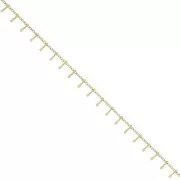 Catena maglia gourmette e barre 6.3 mm - Acciaio inossidabile 304L Dorato x1m