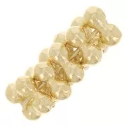 Perle rondelle fiore 7 mm - Dorato con oro fino x6