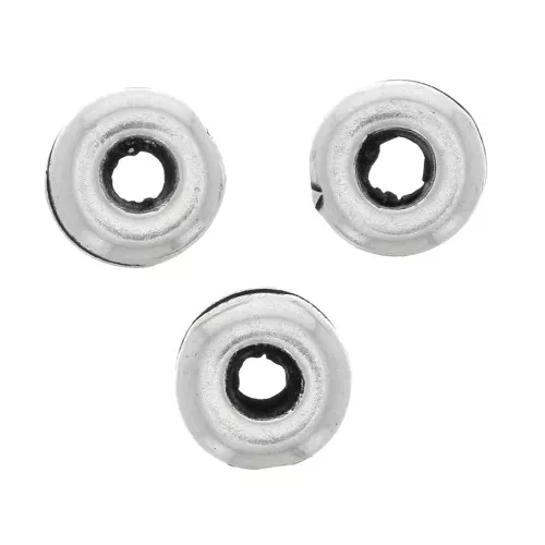 Perle rondelle 5 mm - Argentato anticato x5