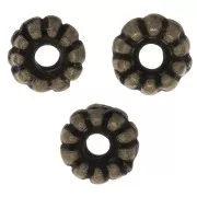 Perles rondelle lavorate 5 mm - Bronzo x5