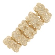 Perle rondelle fiore 6x3 mm - Dorato con oro fino x10