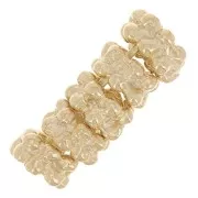 Perle rondelle fiore 6x3 mm - Dorato con oro fino x10