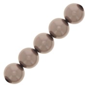 Perle Preciosa Round Pearl Maxima - 10 mm Pearl Effect Dark Grey x5