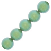 Perle Preciosa Round Pearl Maxima - 8 mm Pearlescent Green x10