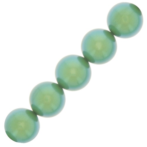 Perle Preciosa Round Pearl Maxima - 8 mm Pearlescent Green x10