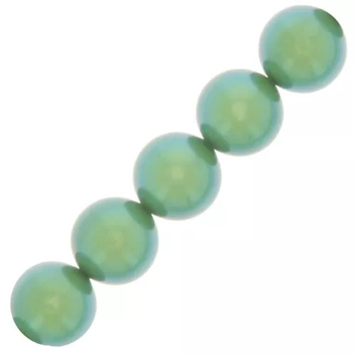 Perle Preciosa Round Pearl Maxima - 8 mm Pearlescent Green x10