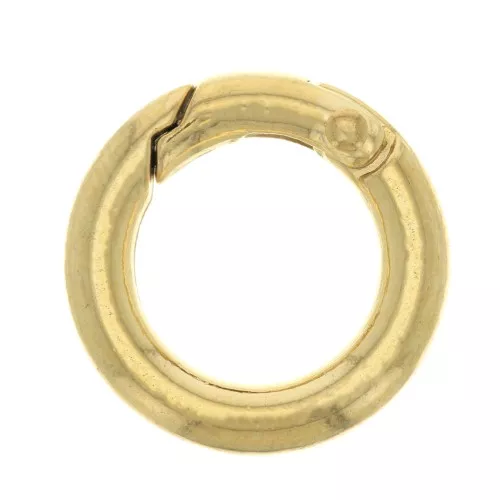 Chiusura tonda mochettone 20 mm - Dorato con oro fino x1