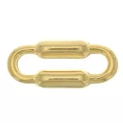 Distanziatore arrontondato design 21x9 mm in zama - Dorato con oro fino x1