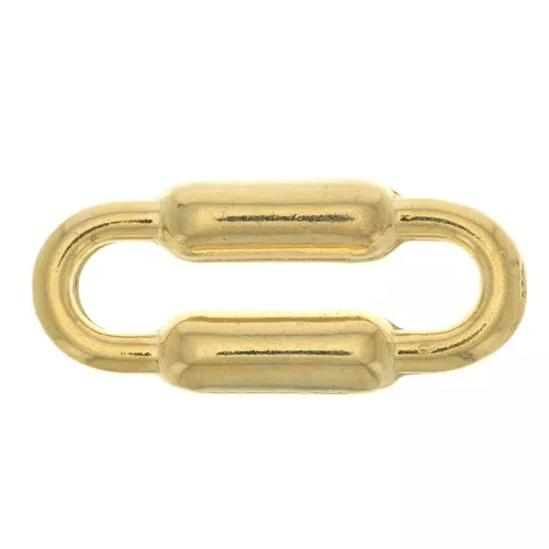 Distanziatore arrontondato design 21x9 mm in zama - Dorato con oro fino x1