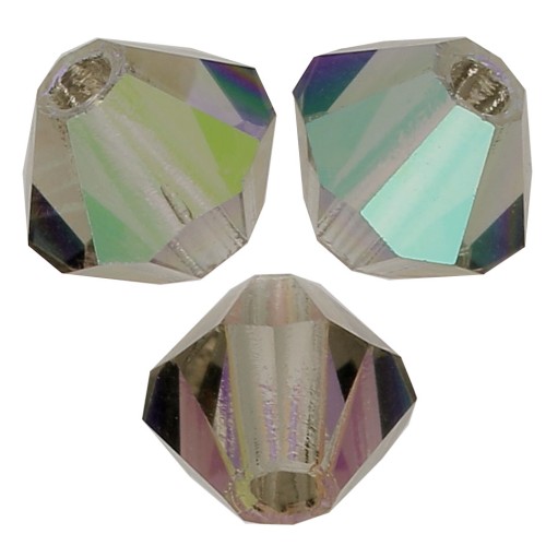 Biconi Preciosa 3 mm - MC Bead Rondell - Black Diamond AB x30