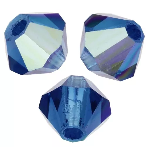 Biconi Preciosa 3 mm - MC Bead Rondell - Capri Blue AB x30