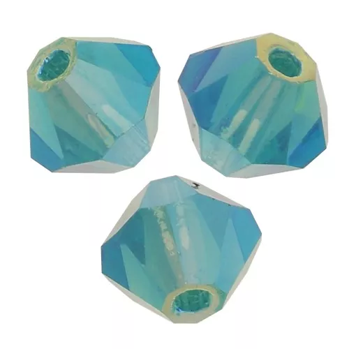 Biconi Preciosa 4 mm - MC Bead Rondell - Blue Zircon AB 2x x30