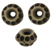 Perle rondelle lavorate 8x5 mm - Bronzo x5