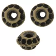 Perle rondelle lavorate 8x5 mm - Bronzo x5