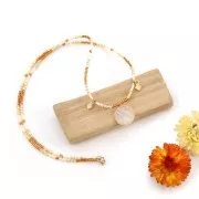 Mini ciondolo rombo 9x5 mm - Dorato con oro fino x6