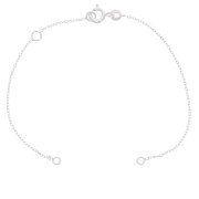 Bracciale maglia forzatina limata per distanziatori in Argento 925 x16 cm