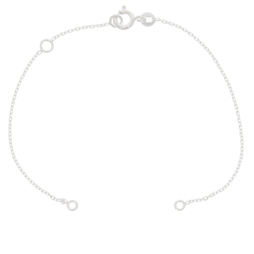 Bracciale maglia forzatina limata per distanziatori in Argento 925 x16 cm
