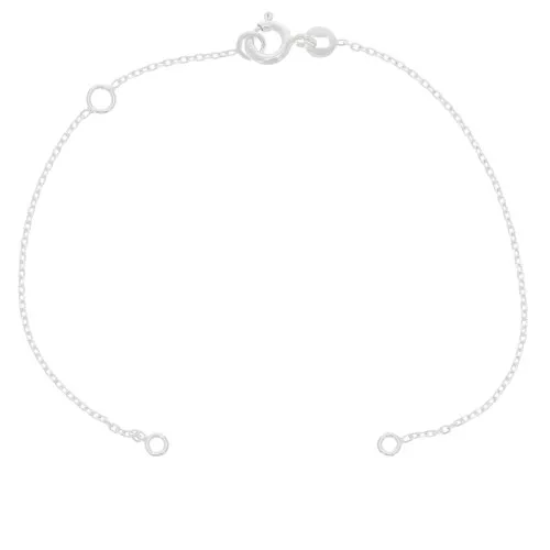 Bracciale maglia forzatina limata per distanziatori in Argento 925 x16 cm