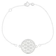 Bracciale maglia forzatina limata per distanziatori in Argento 925 x16 cm