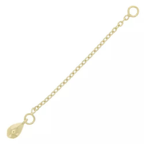 Estensione catena goccia maglia Forzatina specchio 60 mm -placcato oro 3 micron x1
