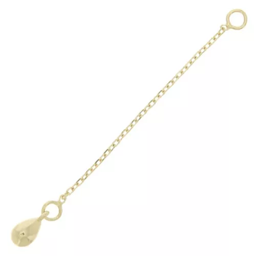 Estensione catena goccia maglia Forzatina limata 55 mm -placcato oro 3 micron x1