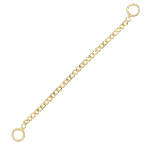 Estensione catena 2 anellini - Gourmette limata 50 mm -placcato oro 3 micron x1