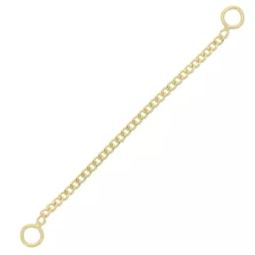 Estensione catena 2 anellini - Gourmette limata 50 mm -placcato oro 3 micron x1