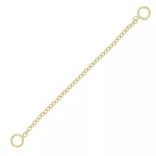 Estensione catena 2 anellini maglia forzatina 50 mm placcato oro 3 micron x1