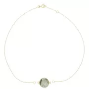 Girocollo maglia forzatina per distanziatore - Placcato oro 3 micron x35cm