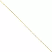 Catena maglia pallina 2 mm - Placcato oro 3 micron x50cm