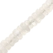 Perle Heishi sfaccettate - pietra semipreziosa 5,5x2 mm - Pietra di luna x20