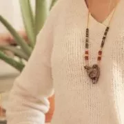 Perla in pietra semipreziosa 5x1,5 mm Corniola x20