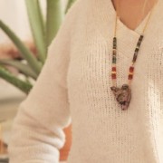 Perle rondelle - Heishi in pietra semipreziosa 5x1.5 mm Cornaline x20