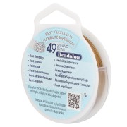 Cavetto acciaio 49 fili mm. 0.38 dorato satinato x31m