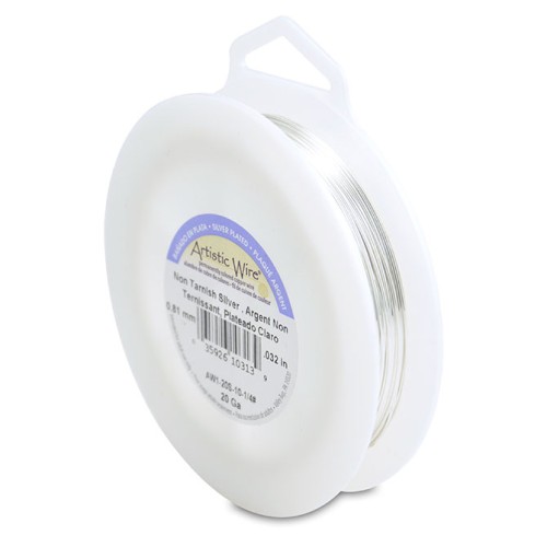 Filo di rame Artistic Wire 0,81 mm - Placcato argento anti-ossidazione x 24 m