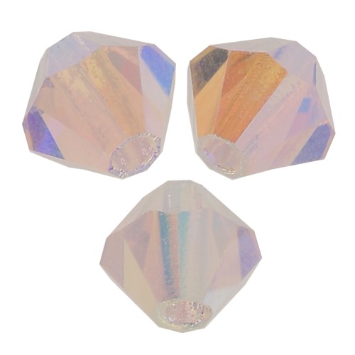 Biconi Preciosa 4 mm - MC Bead Rondell - Light Rose AB 2x x30