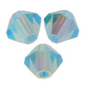 Biconi Preciosa 4 mm - MC Bead Rondell - Aqua Bohemica AB 2x x30|raw }}