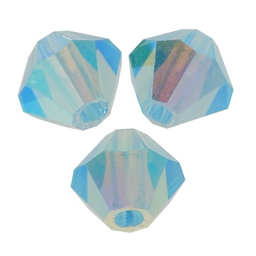 Biconi Preciosa 4 mm - MC Bead Rondell - Aqua Bohemica AB 2x x30