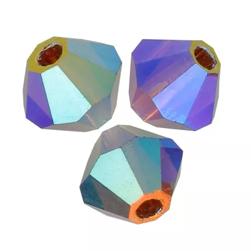 Biconi Preciosa 4 mm - MC Bead Rondell - Smoked Topaz AB 2x x30