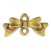 Intercalari cravatta a farfalla mm. 10x20 dorato antico x4