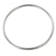 Bracciale liscio a fascia fine 66 mm - rodio x1