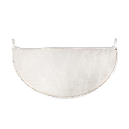 Distanziatore per collana in pietra gemma 33x19 mm - Arg925 - Pietra di luna x1