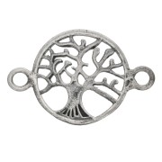 Distanziatore tondo 14 mm - modello albero di vita- Argento 925 ossidato x1|raw }}
