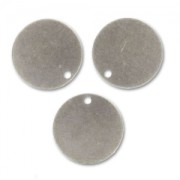 Zecchini lisci mm. 10 argentato antico x5|raw }}