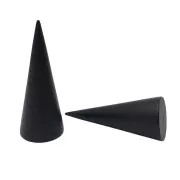 Espositore bijoux --porta anello legno a forma di cono 80x30 mm - Nero x1