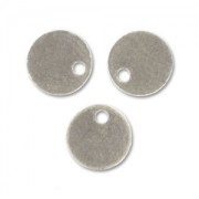 Zecchini lisci mm.  6 argentato antico x10