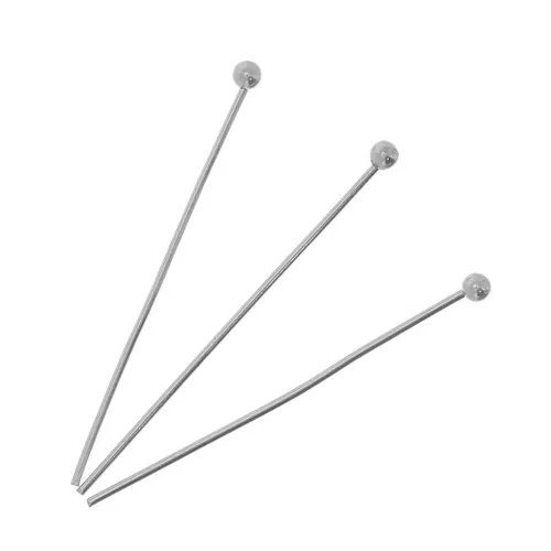 Chiodino pallina 30x0.6 mm Acciaio inossidabile x10