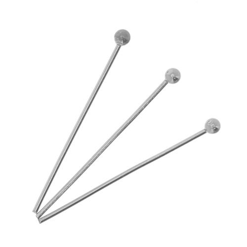 Chiodino pallina 25x0.6 mm Acciaio inossidabile x10