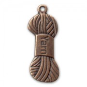 Ciondolo gomitolo mm. 31 rame antico x1|raw }}